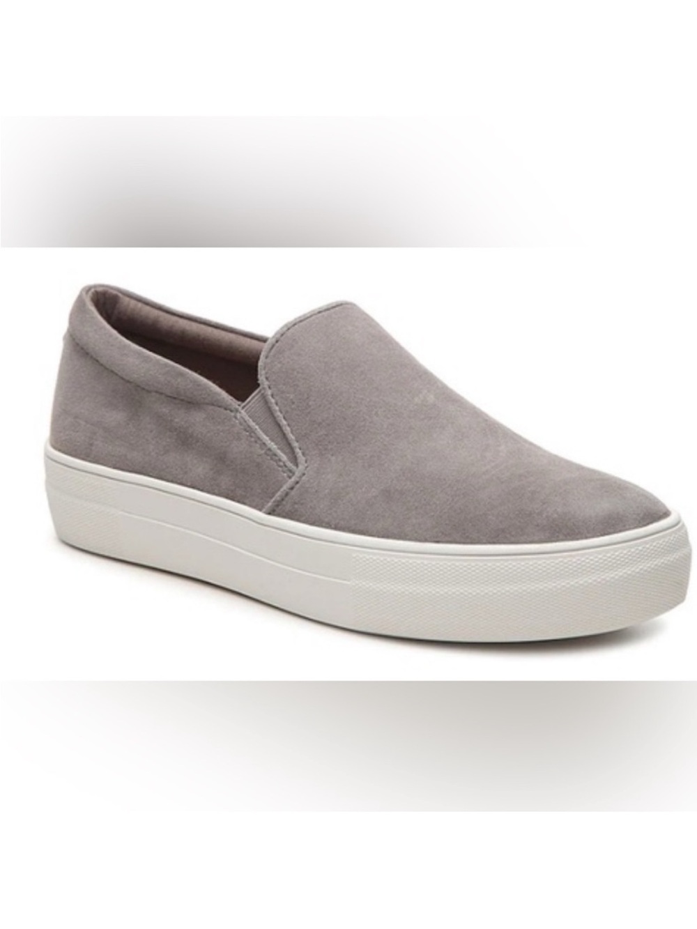 Steve Madden Gills Slip-On Suede Platform Sneaker - Grey